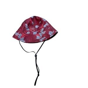Indiana University IU Floral Bucket Hat Cap Flex Band Strap Buckle Hoosiers